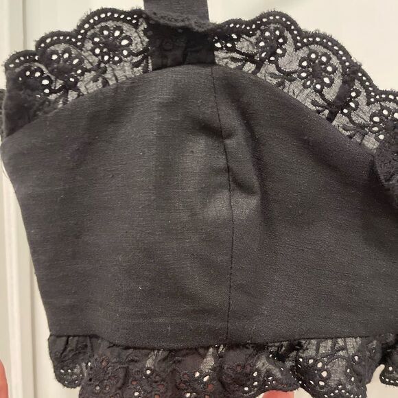 NEW Lovers + Friends Tracy Cropped Top In Black.Size M - Picture 5 of 11